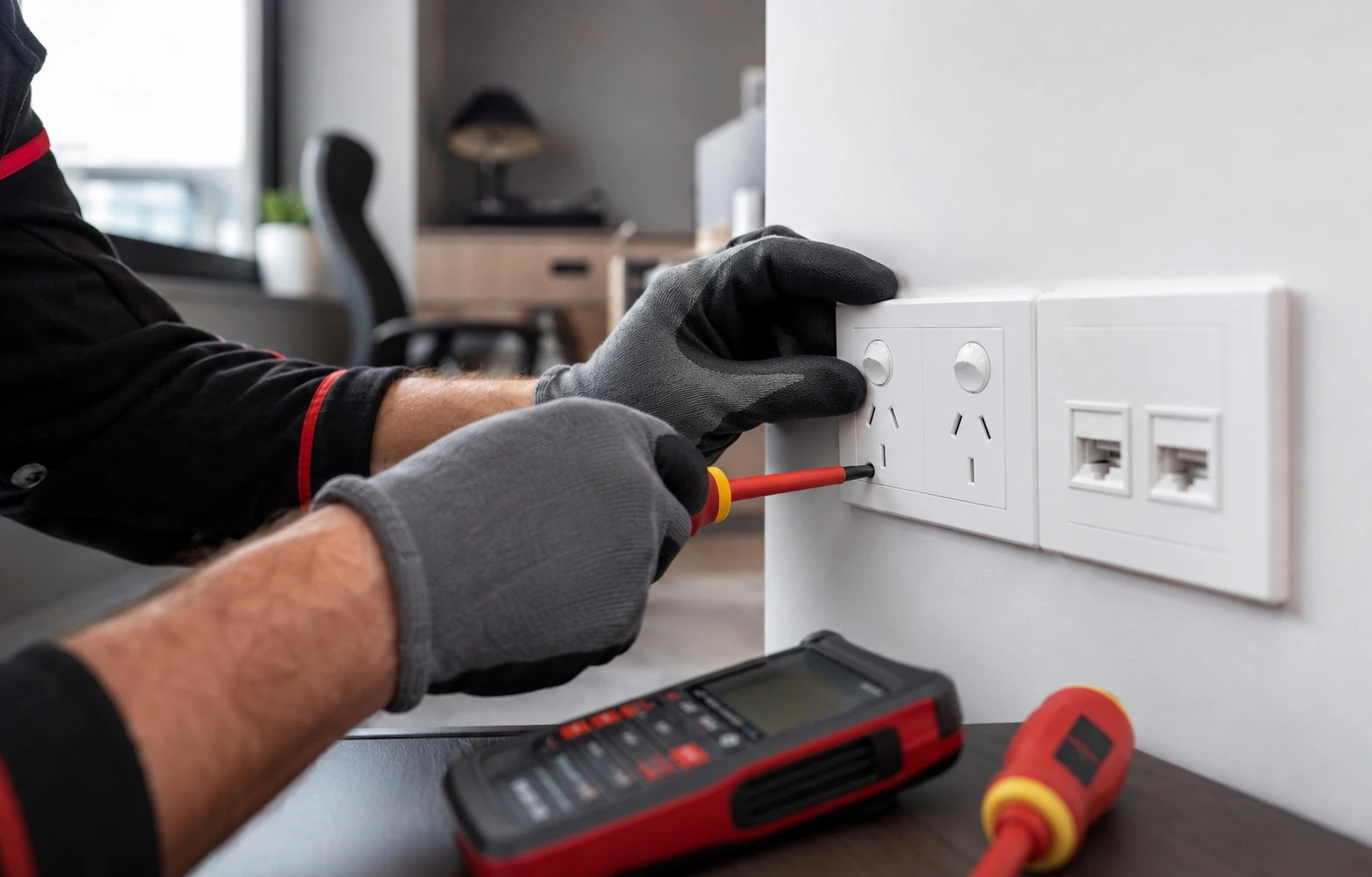Power point and data installation Perth electrician